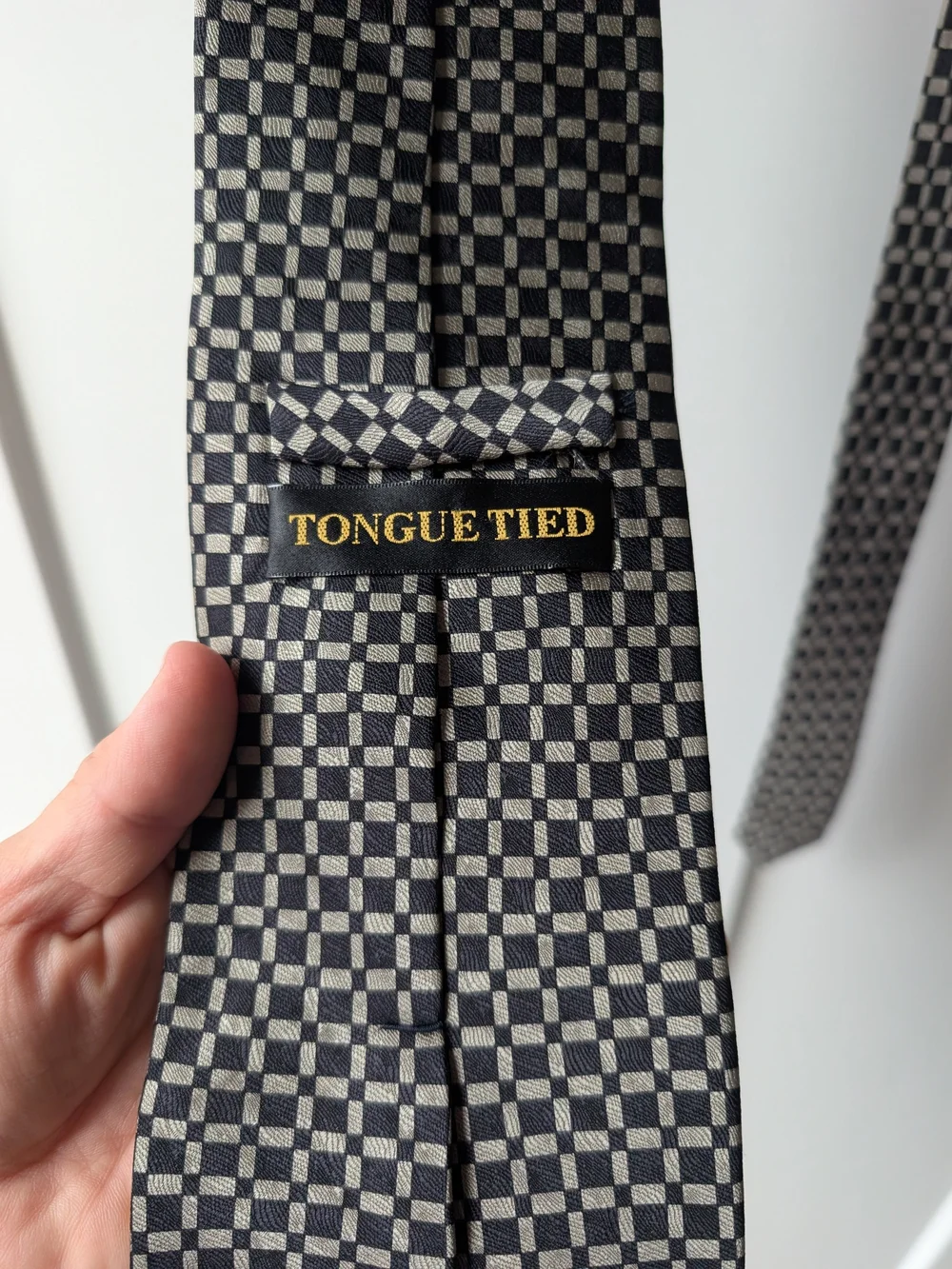 Vintage 100% Silk Mens Tie, Tongue Tied